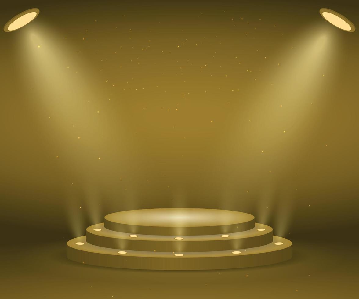 Stage with lights vector