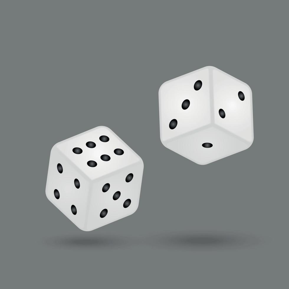 game dice isolated vector