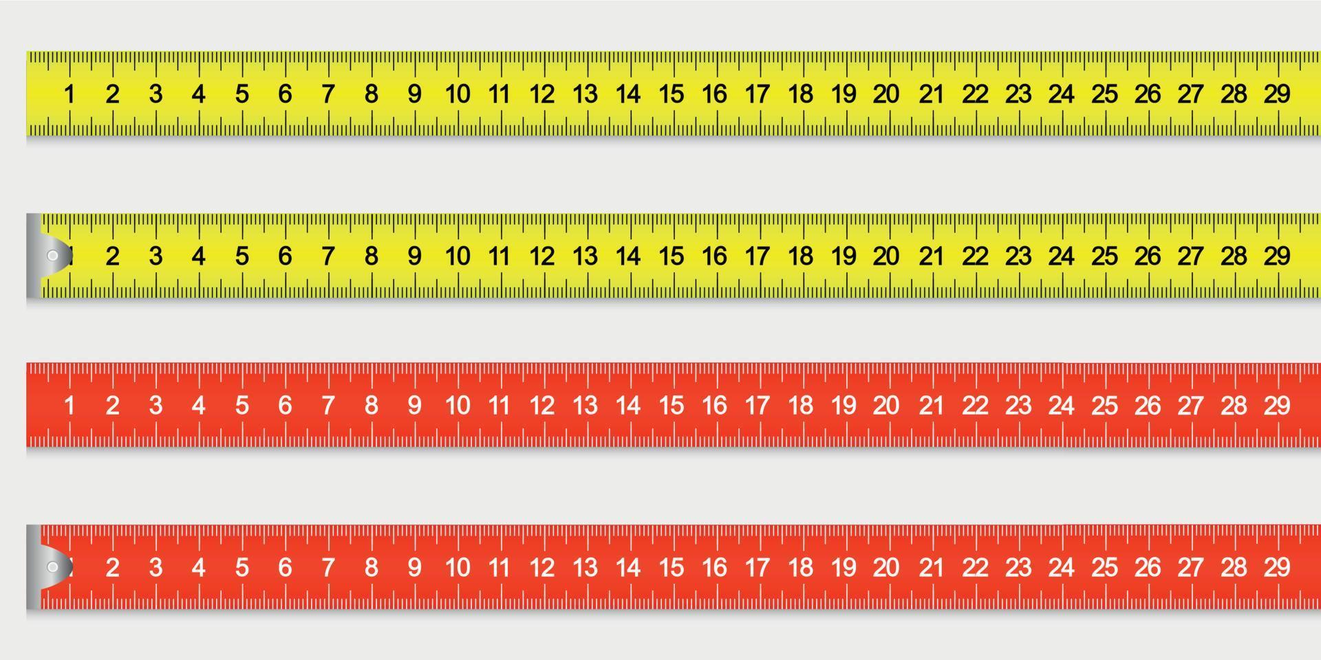 measuring ruler tape for tool roulette vector