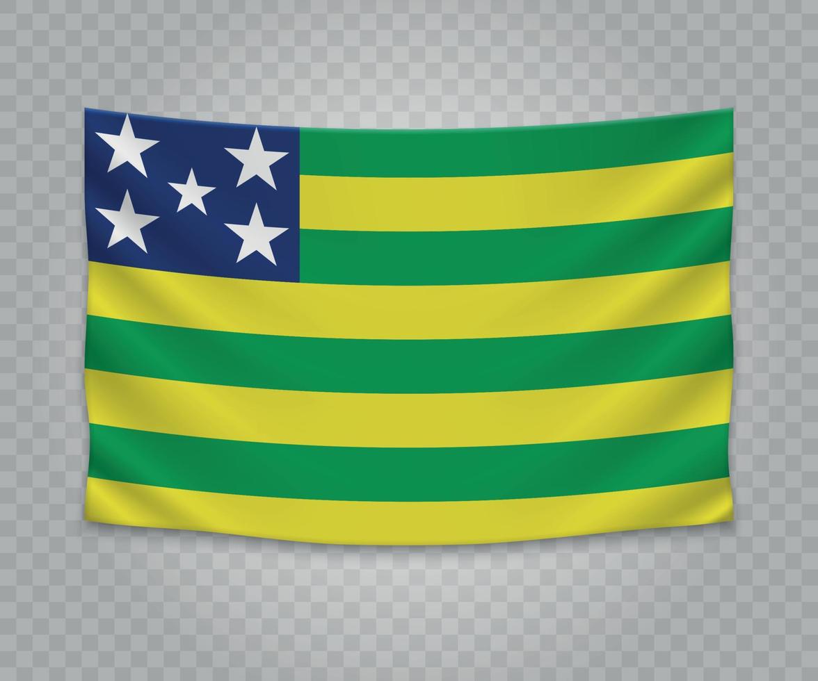 bandera colgante realista vector