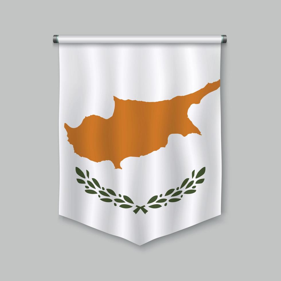 pennant with flag vector