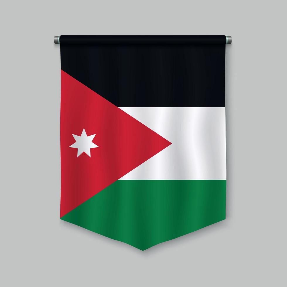 pennant with flag vector