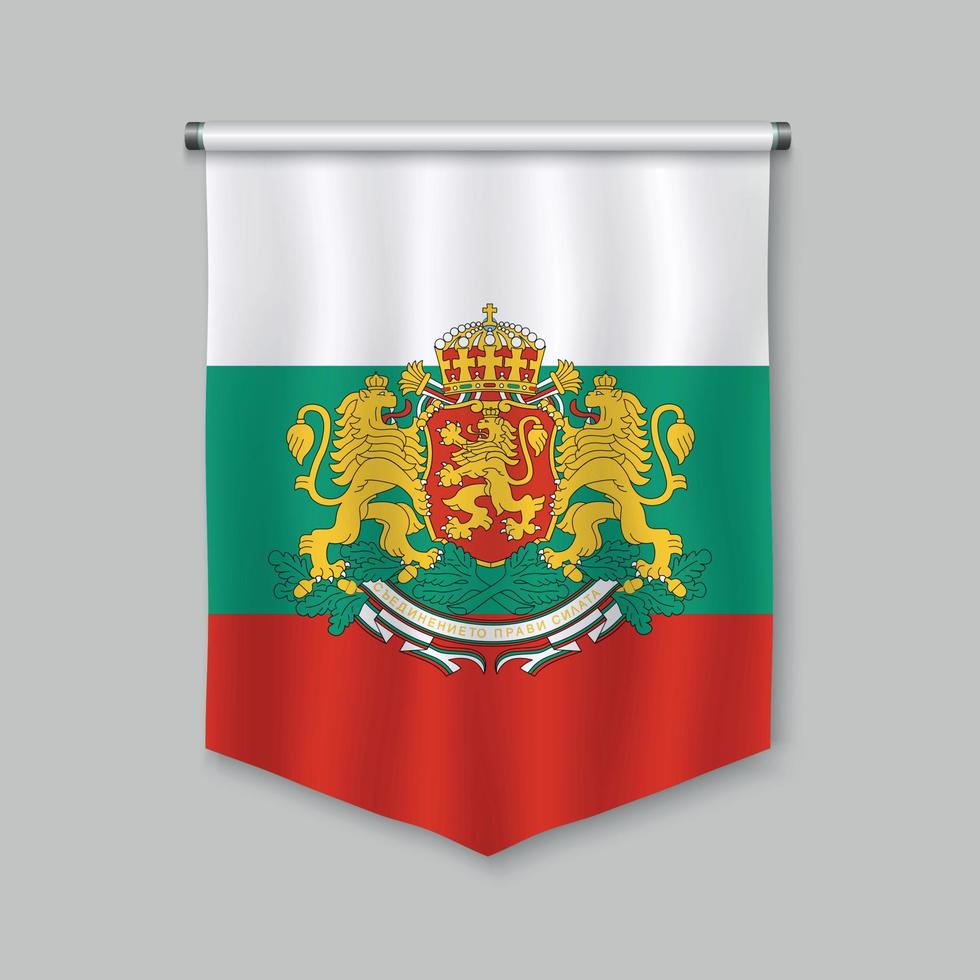 pennant with flag vector