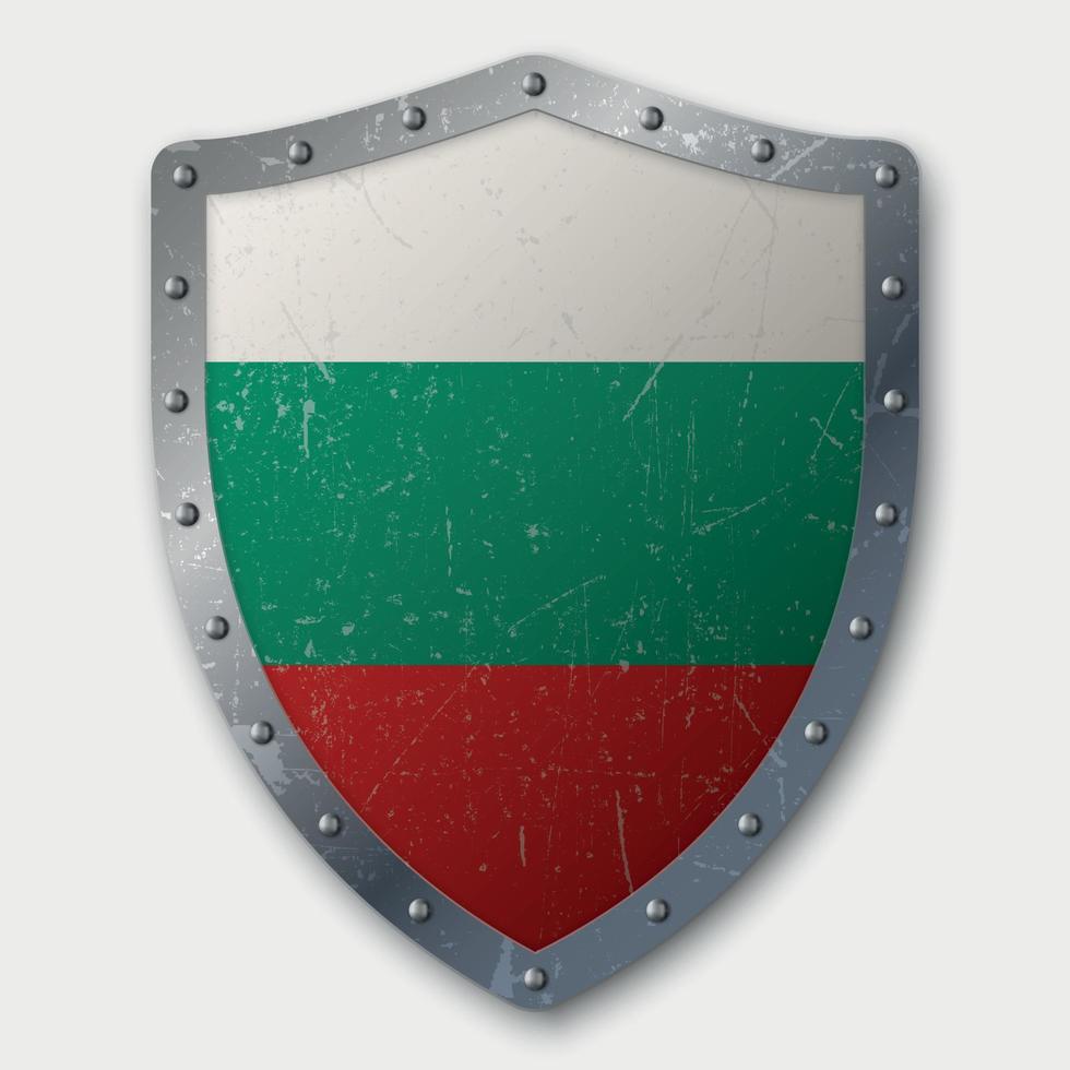 Old Shield with Flag vector