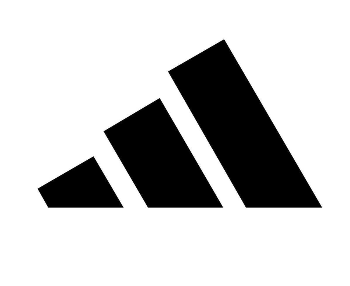 logotipo de adidas símbolo negro icono de diseño de ropa ilustración de vector de fútbol abstracto con fondo blanco