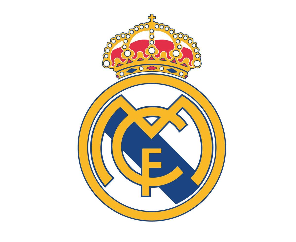 Real Madrid Logo Symbol Design Spain football Vector European Countries Football Teams Illustration