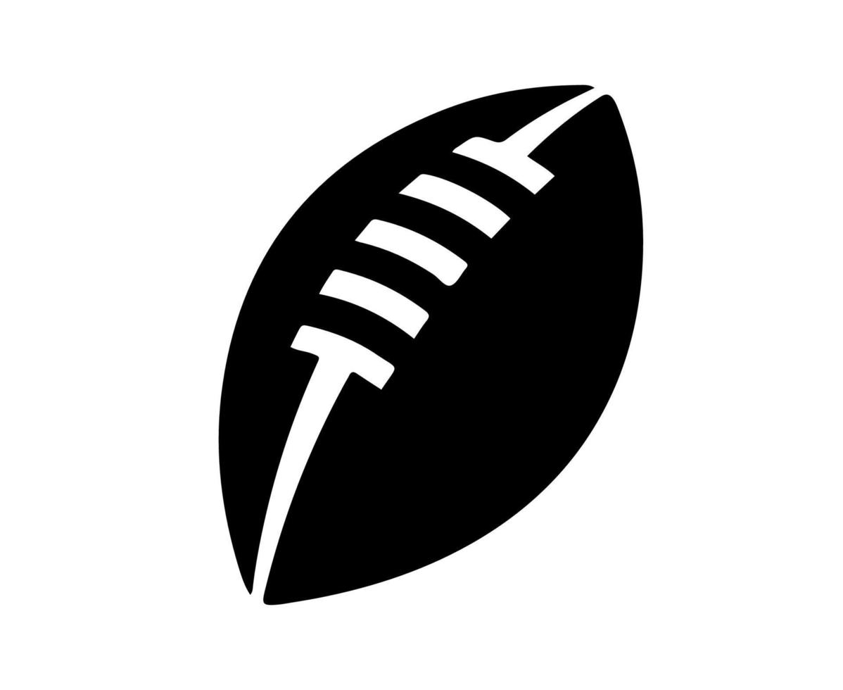 bola nfl negro logo símbolo diseño américa fútbol americano vector países fútbol americano equipos ilustración con fondo blanco