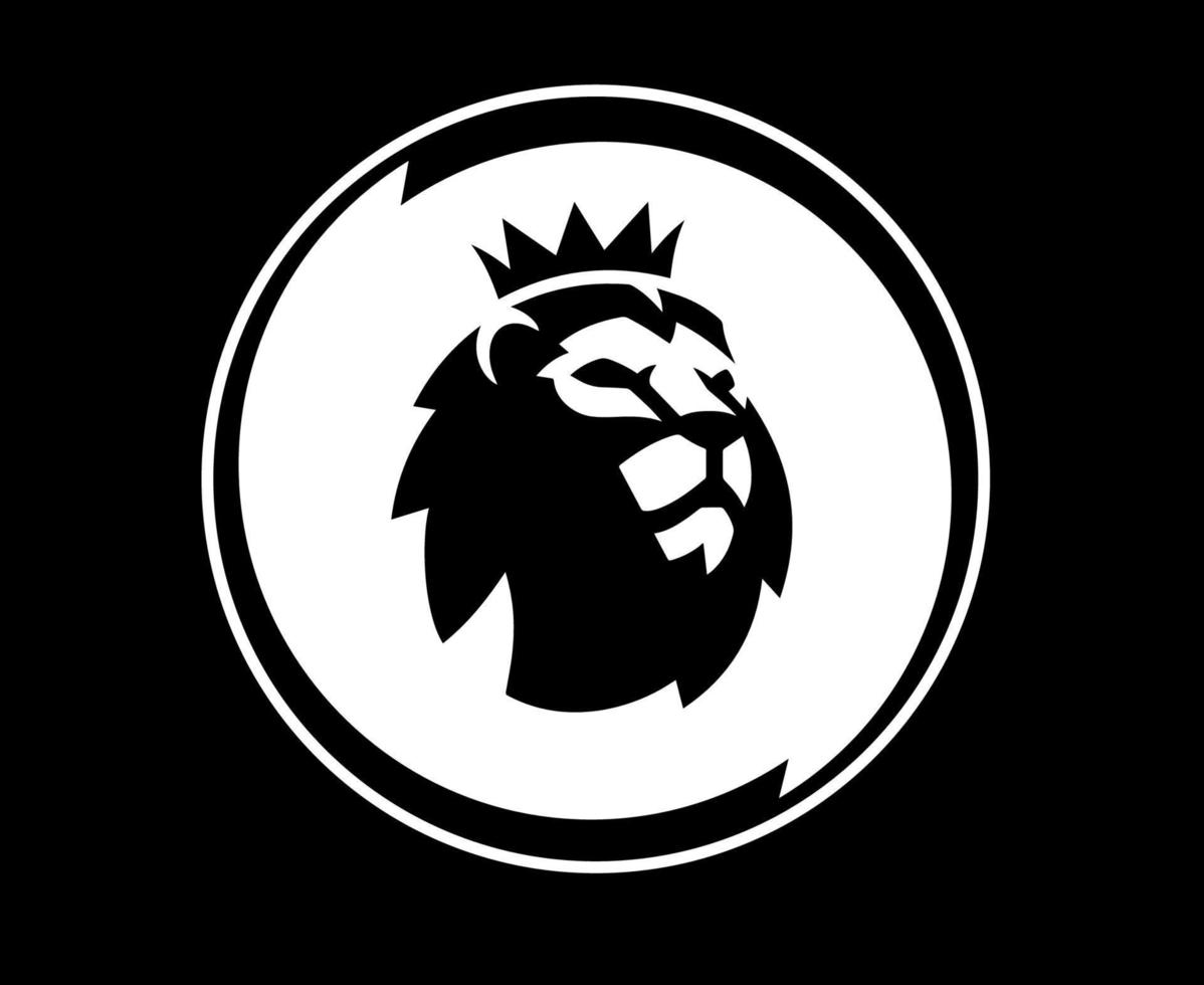 logotipo de símbolo de la liga principal diseño en blanco y negro vector de fútbol de inglaterra ilustración de equipos de fútbol de países europeos