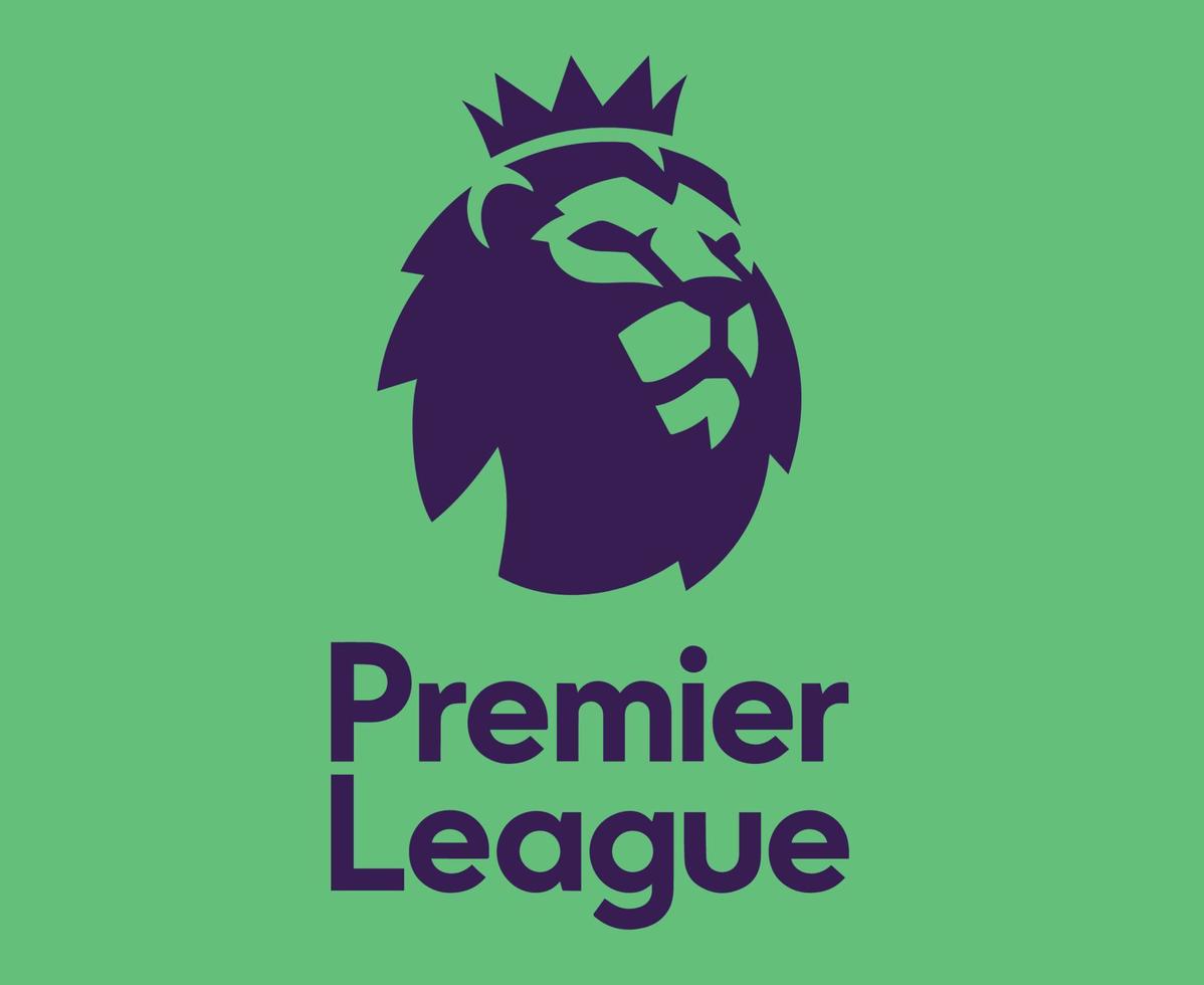 Premier League Logo Symbol With Name Design England football Vector European Countries Football Teams Illustration With Green Background