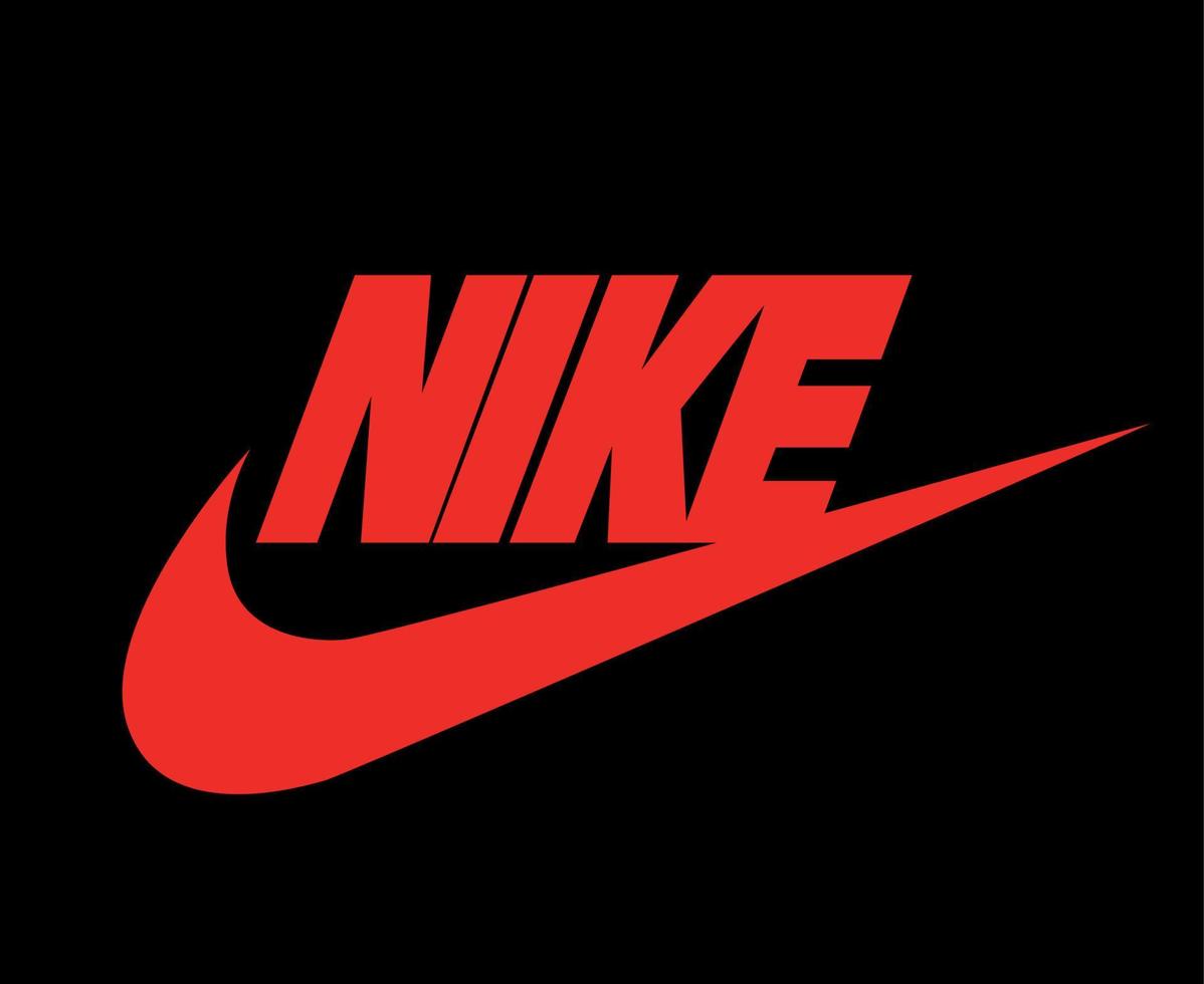 Nike Logo Red With Name Clothes Design Icon Abstract football Vector ...