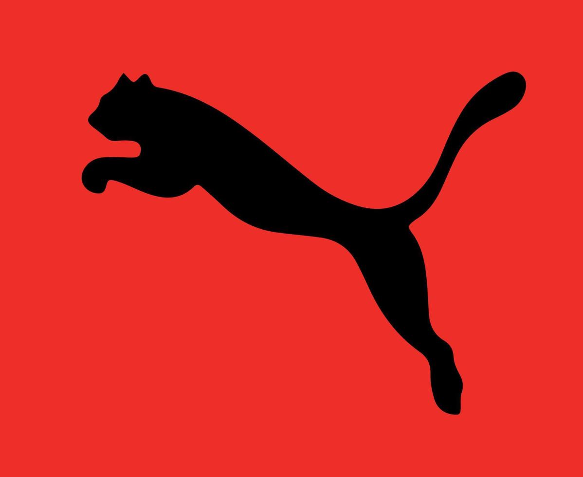 Establecer Clancy grua logotipo de puma símbolo negro icono de diseño de ropa ilustración de  vector de fútbol abstracto con fondo rojo 10994332 Vector en Vecteezy