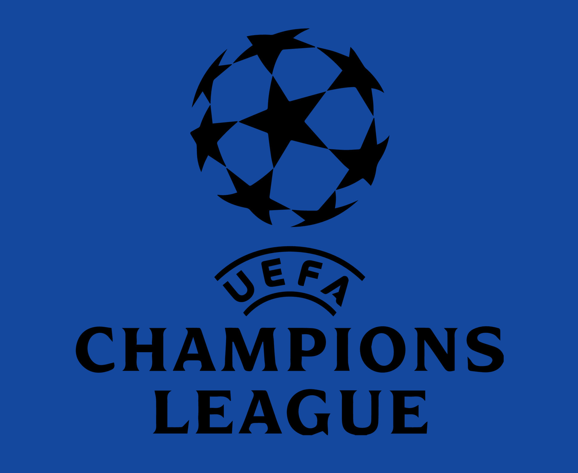 Champions League Logo Symbol Black Design football Vector European  Countries Football Teams Illustration With Blue Background 10994352 Vector  Art at Vecteezy