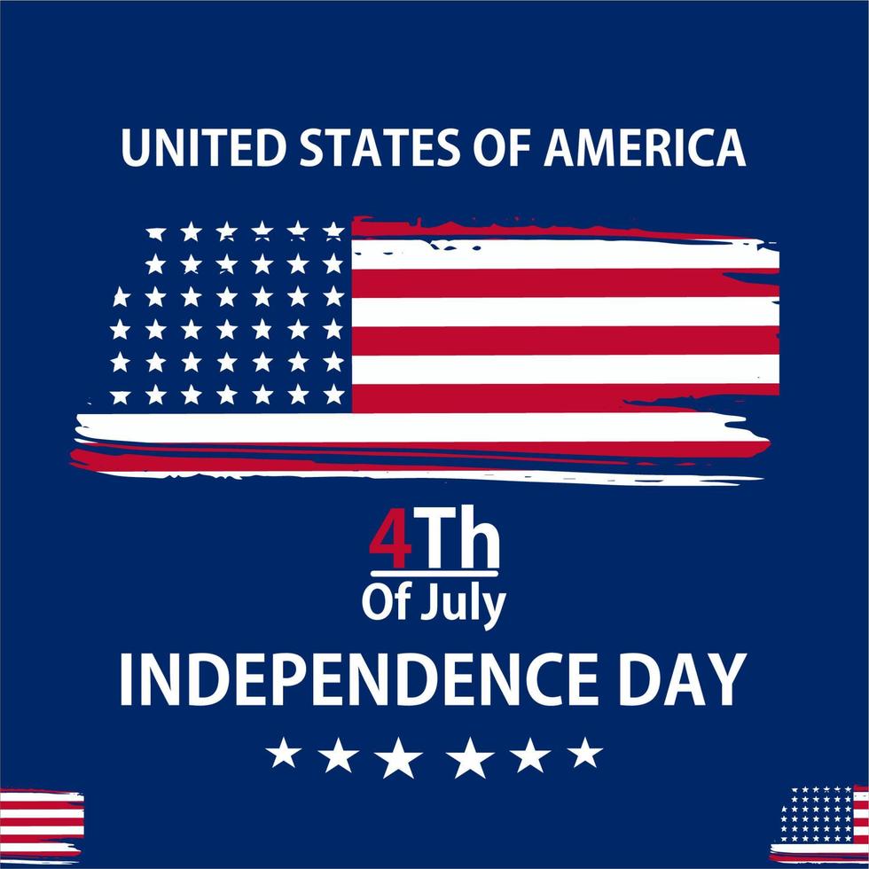 United States Independence Day Vector Template Design