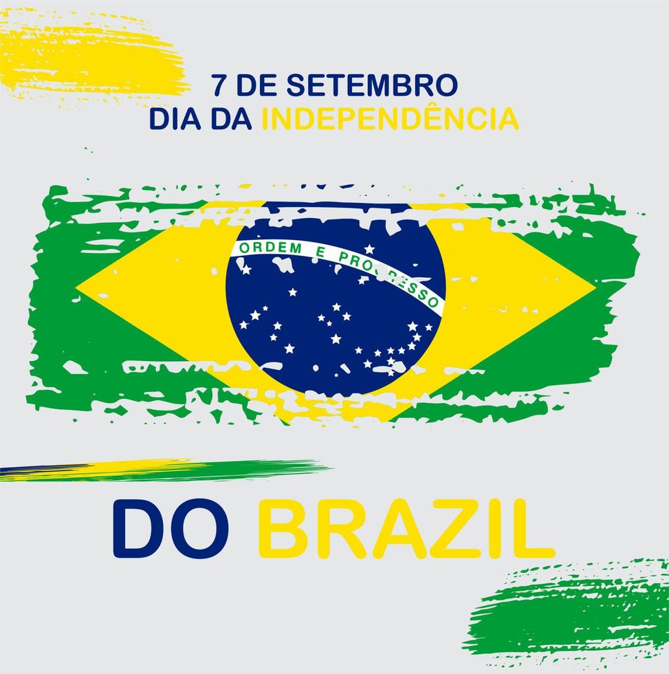 diseño de plantilla de vector de día de la independencia de brasil