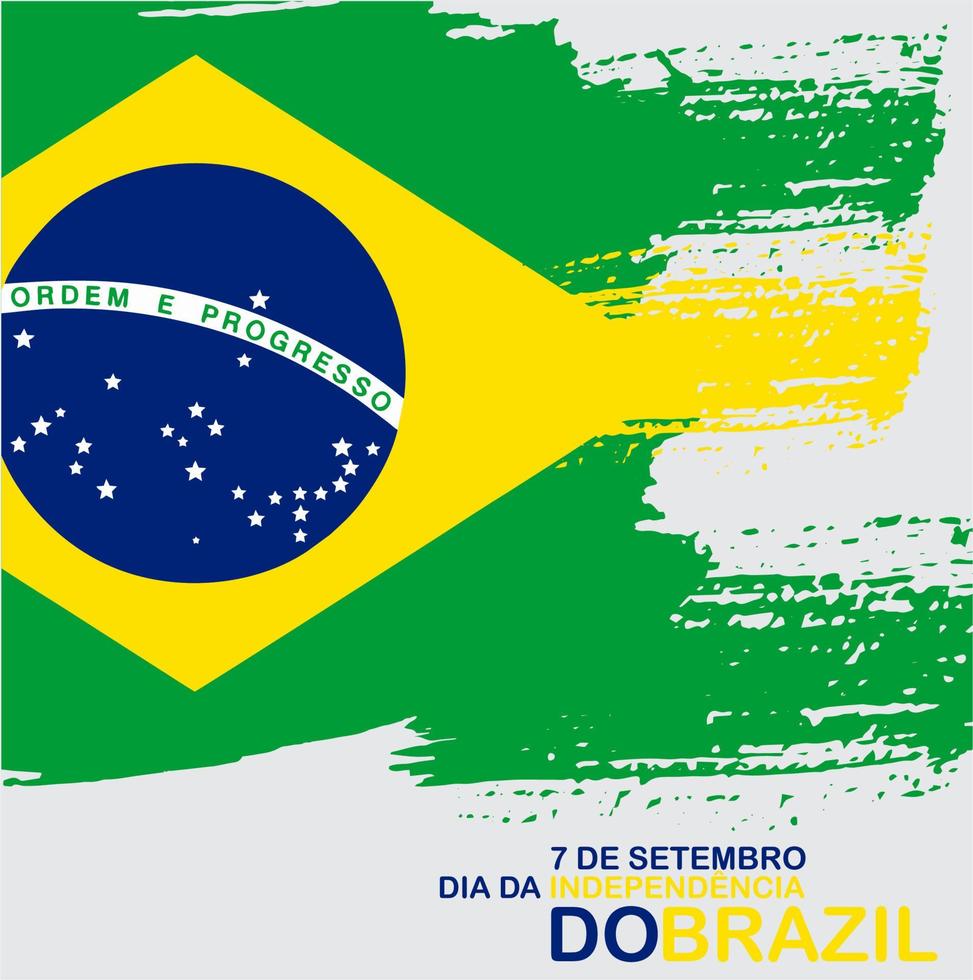 diseño de plantilla de vector de día de la independencia de brasil