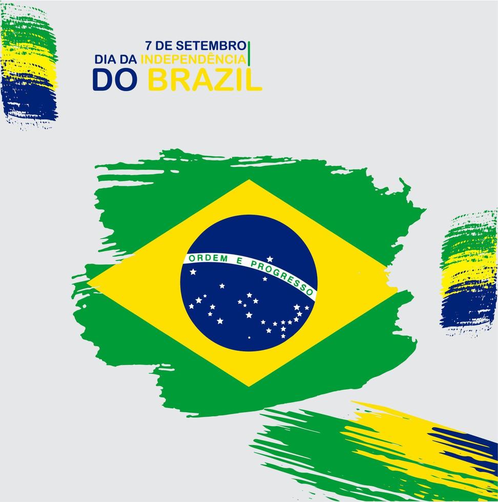 Brazil Independence Day Vector Template Design