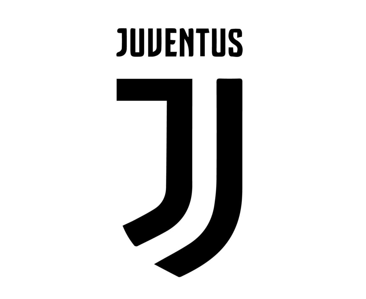 Juventus Logo Symbol White And Black Design Italy football Vector European Countries Football Teams Illustration