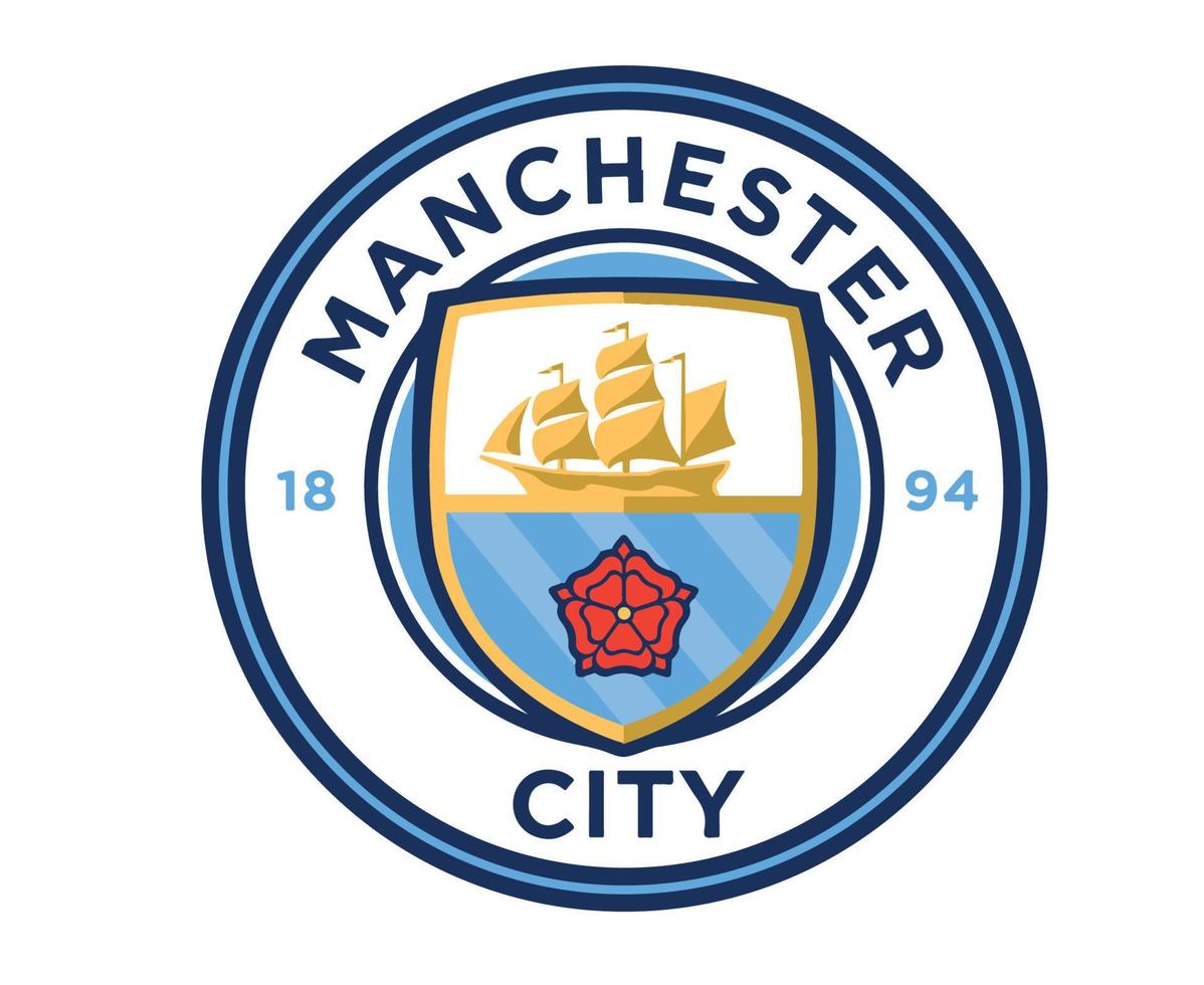 Manchester City Football Club Logo Symbol Design England football Vector European Countries Football Teams Illustration