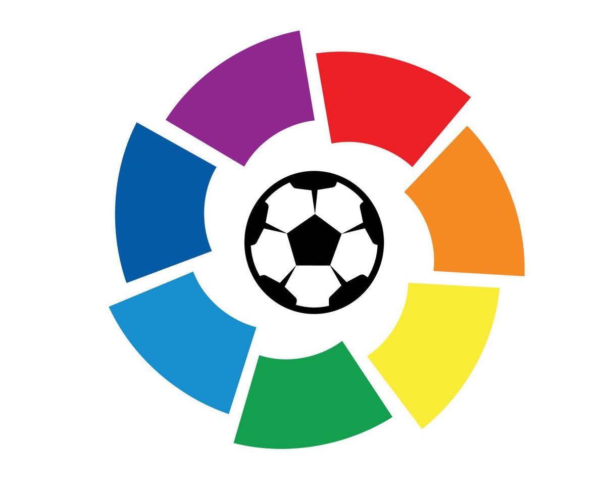 la liga símbolo diseño de logotipo españa fútbol vector países europeos equipos de fútbol ilustración