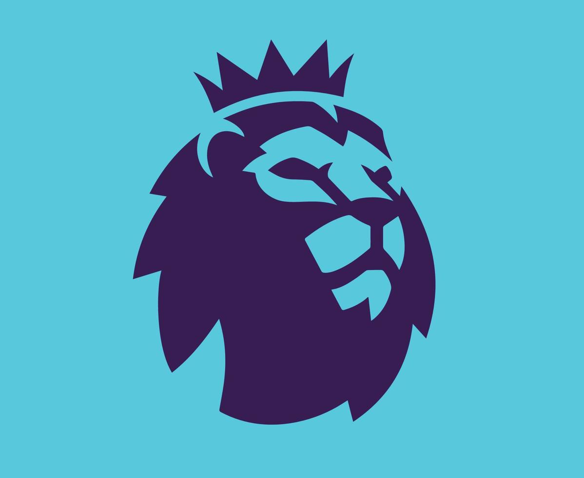 Premier League Logo Symbol Purple Design England football Vector European Countries Football Teams Illustration With Cyan Background