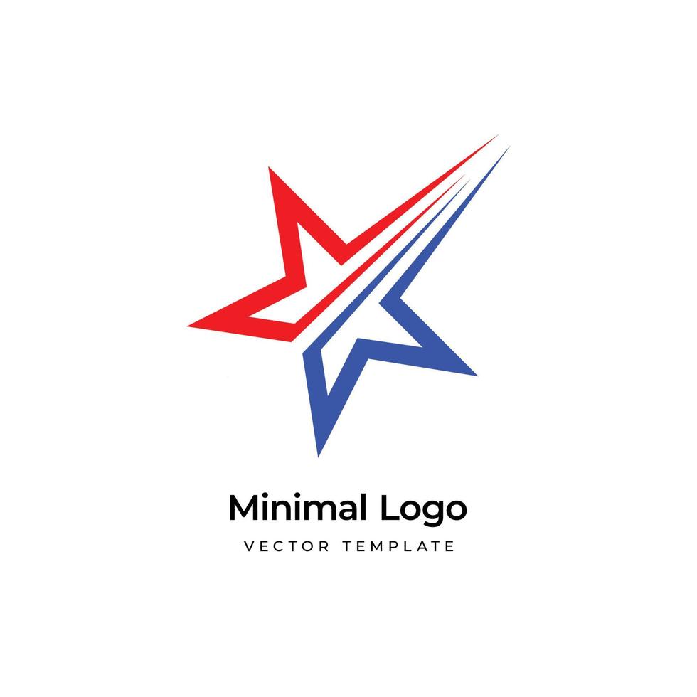 plantilla de logotipo de estrella mínima. ilustración vectorial vector