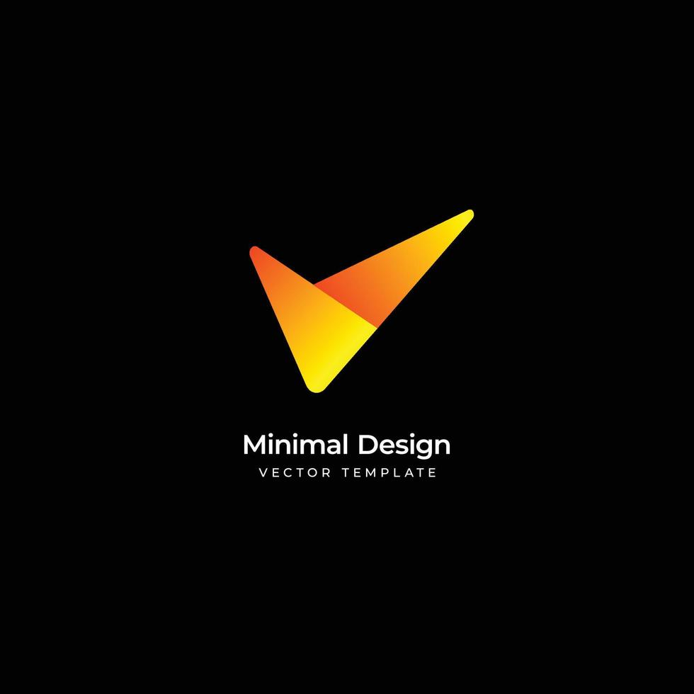 plantilla de logotipo mínima correcta. ilustración vectorial vector