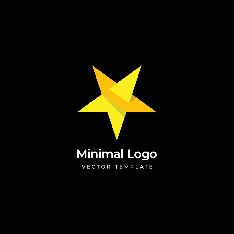 plantilla de logotipo mínimo de estrella y flecha. ilustración vectorial vector