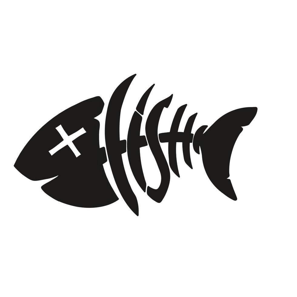 digital drawing of a fish logo vector