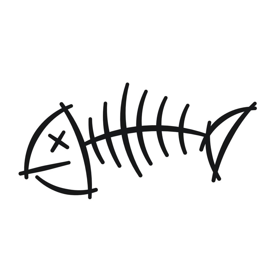 line art of a fish vector