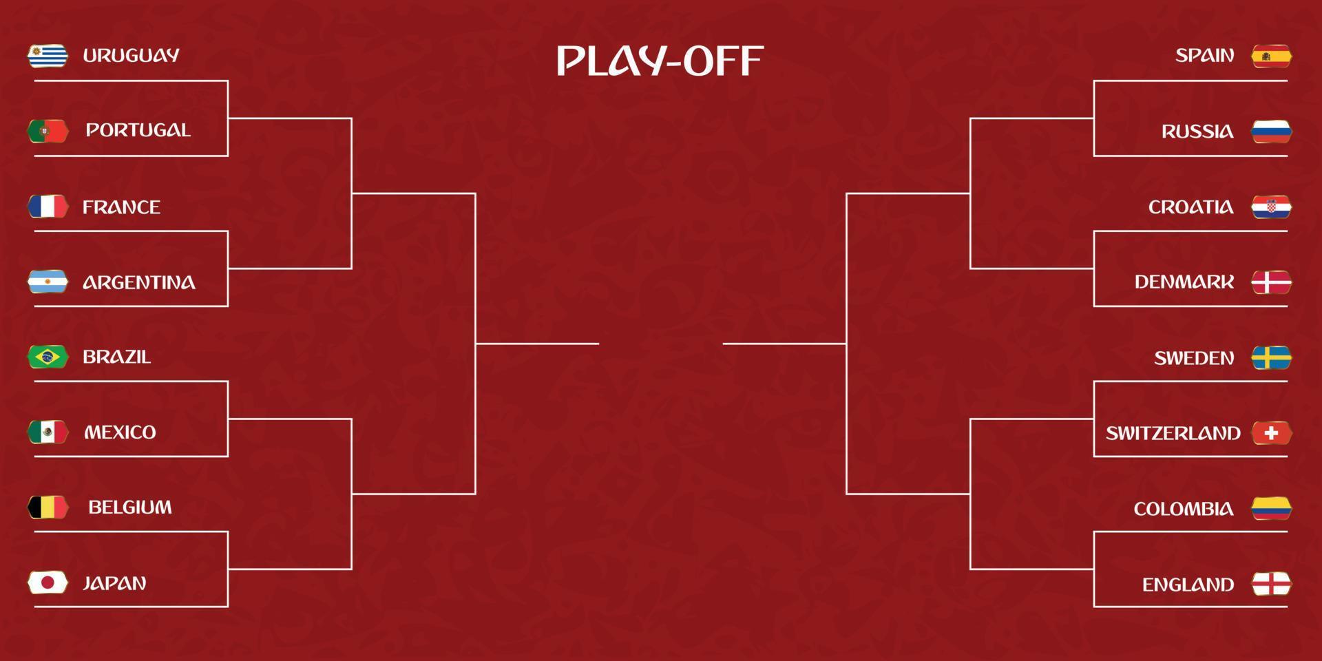 soporte del torneo de playoffs vector