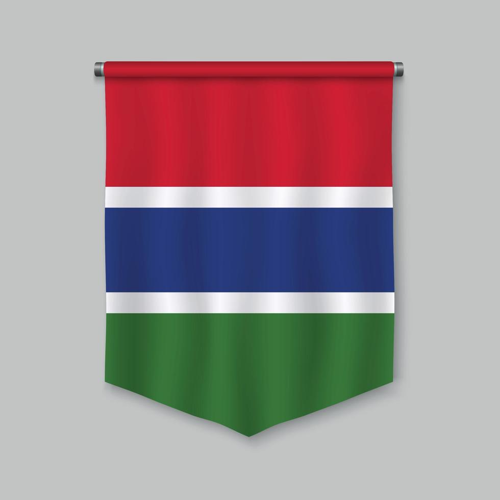 pennant with flag vector