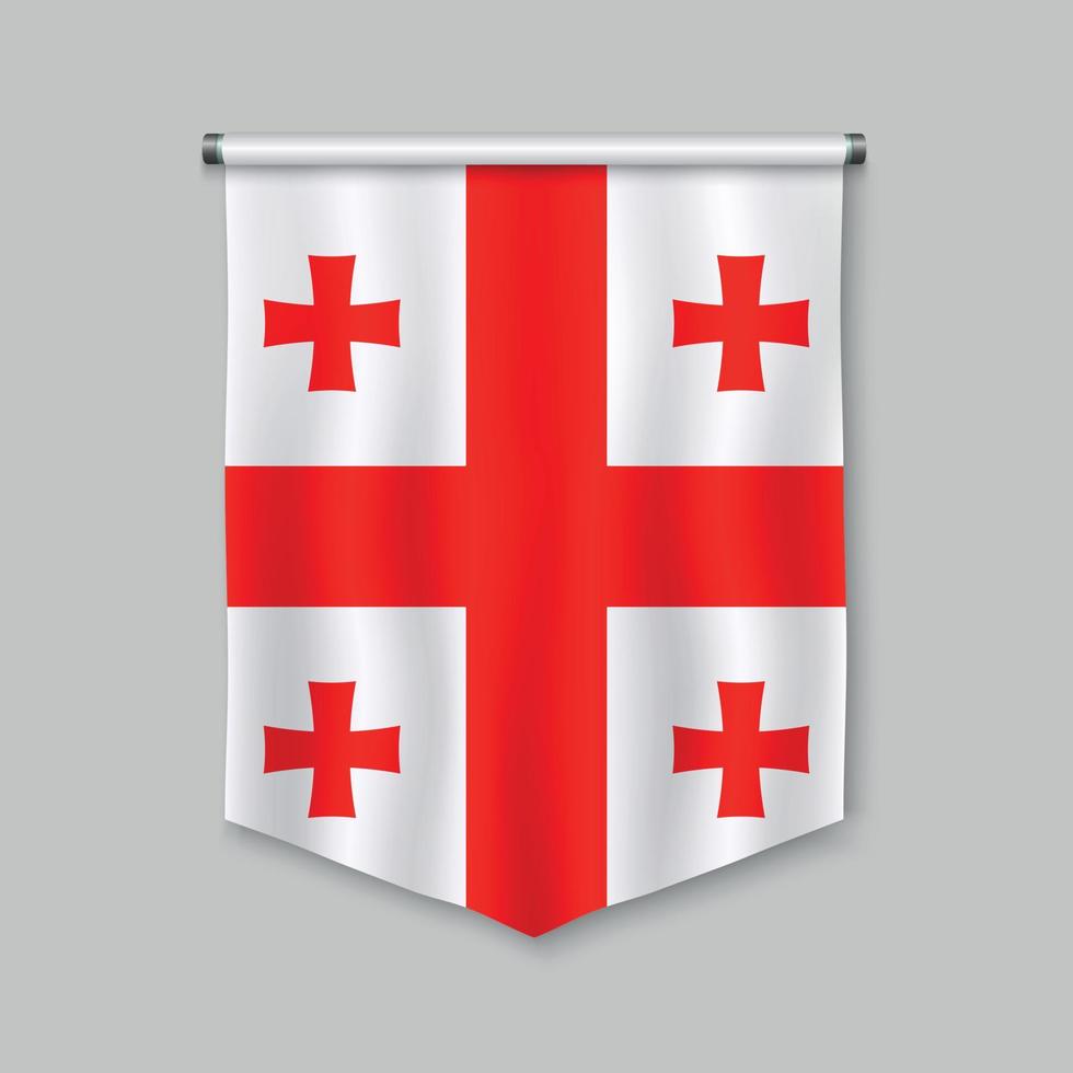 pennant with flag vector