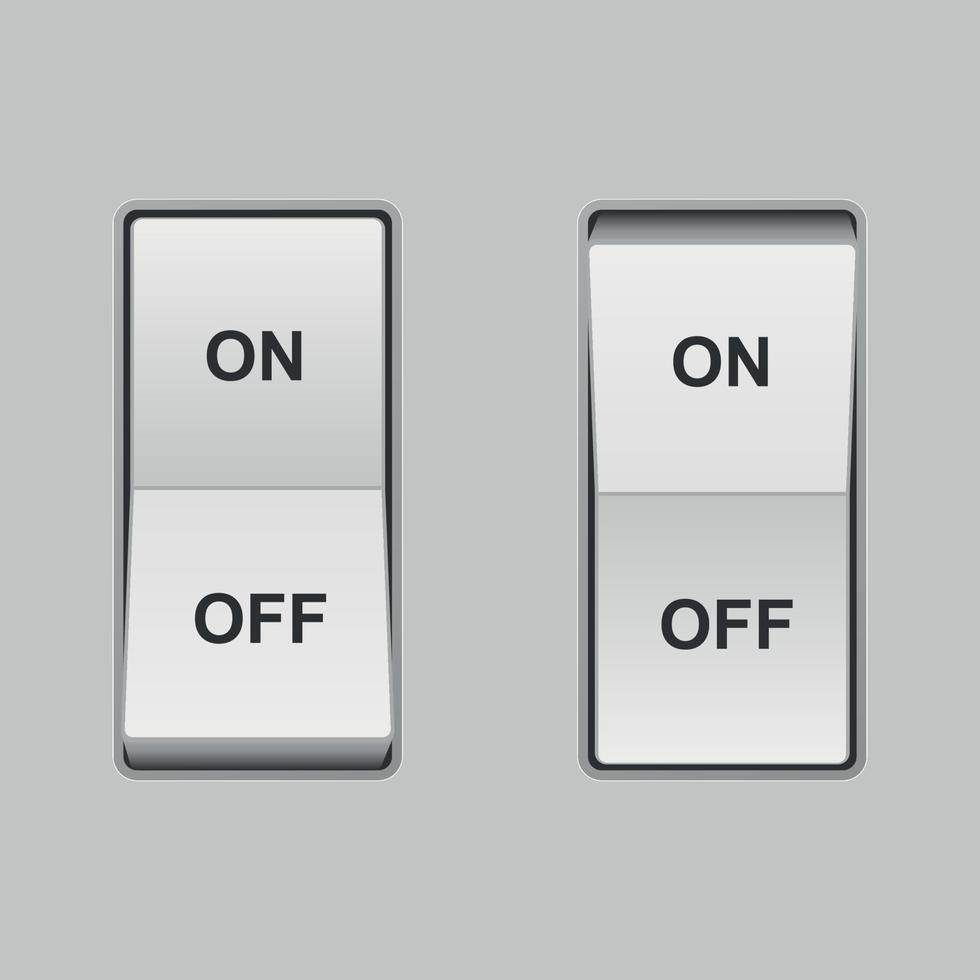 Realistic toggle switch vector