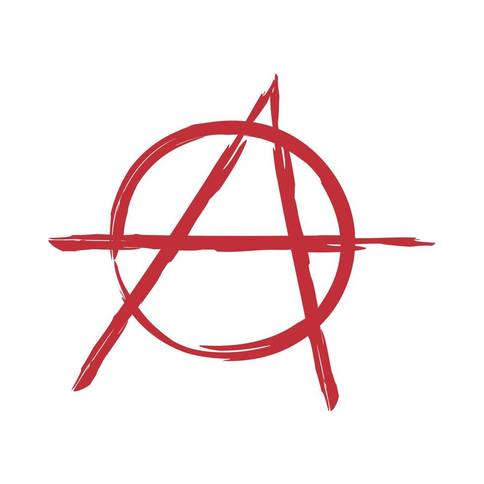 Anarchy symbol. Vector sign