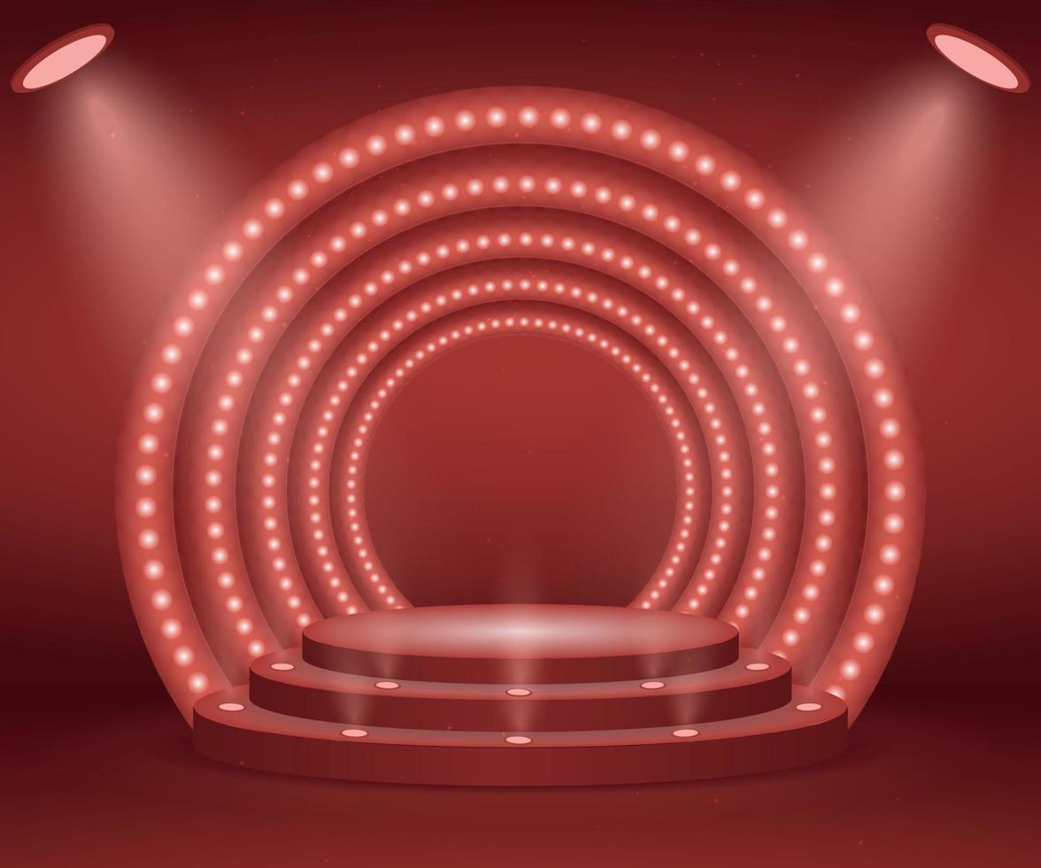 Stage with lights vector