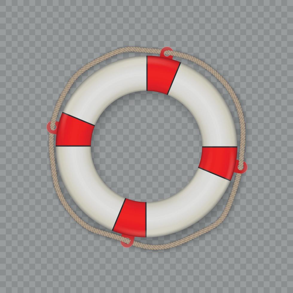 life buoy with rope vector