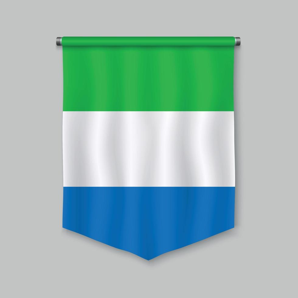 pennant with flag vector