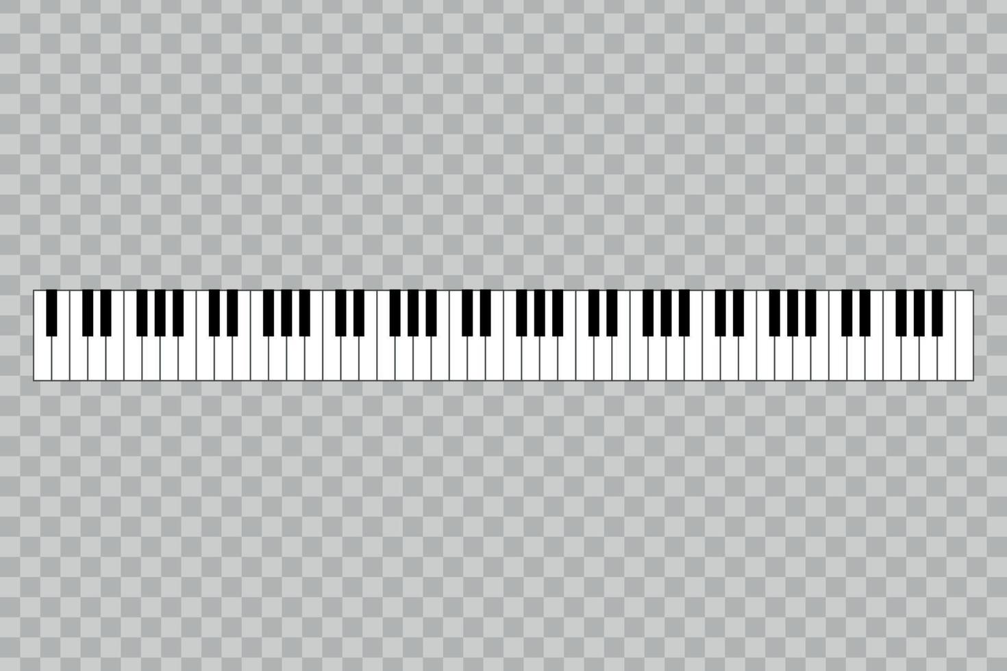 piano with 88-key vector