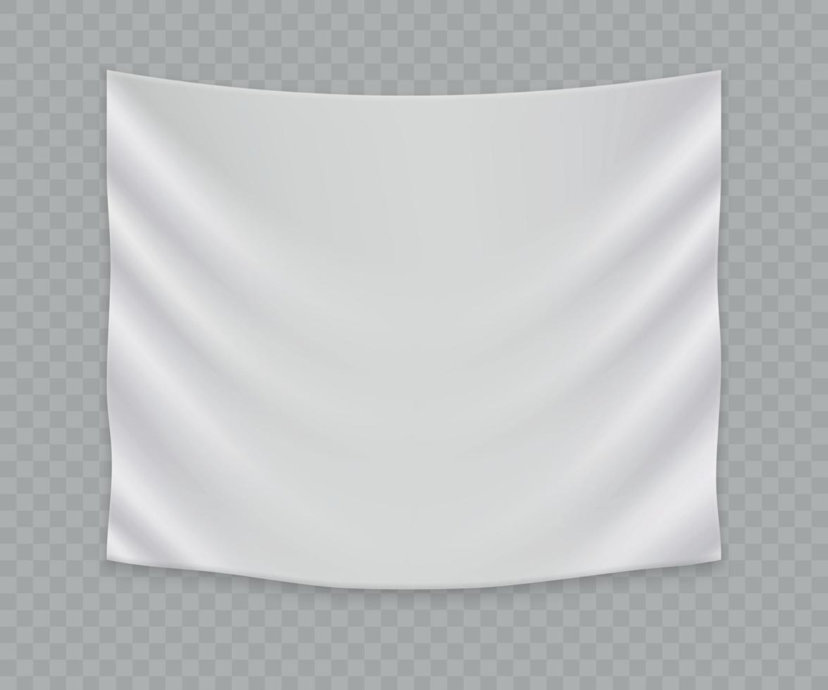 bandera blanca en blanco vector