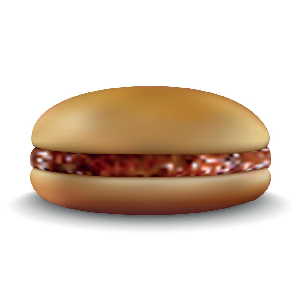 hamburguesa sobre fondo blanco vector