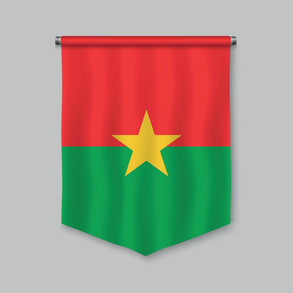 pennant with flag vector