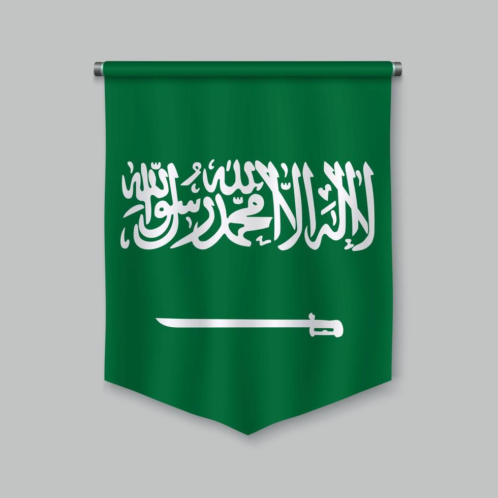 pennant with flag vector