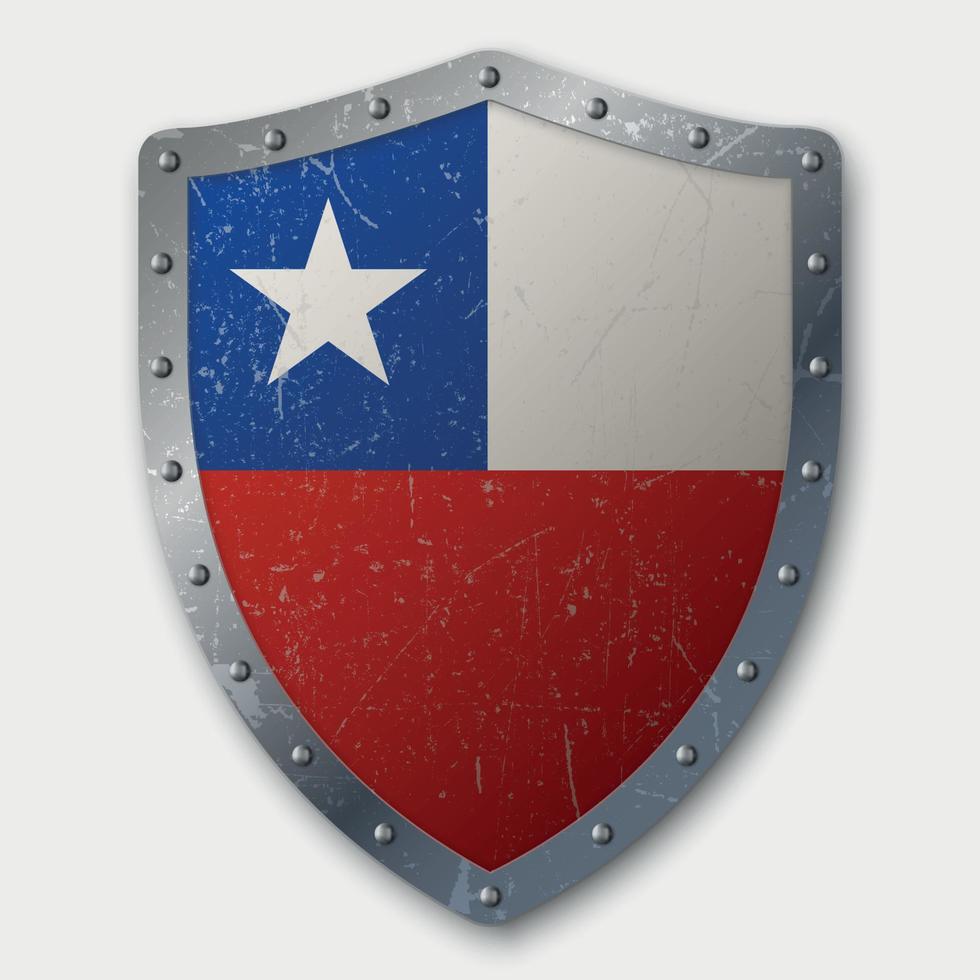 Old Shield with Flag vector