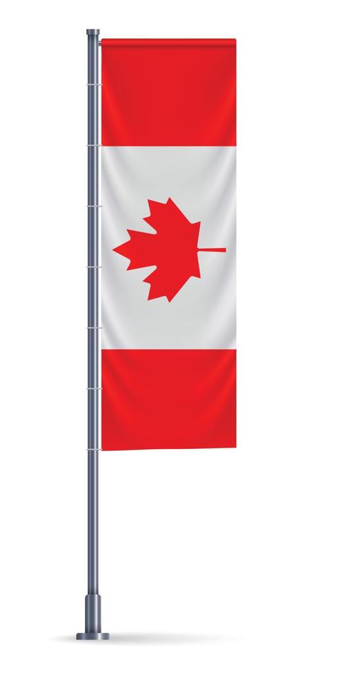 Vertical hanging flag vector