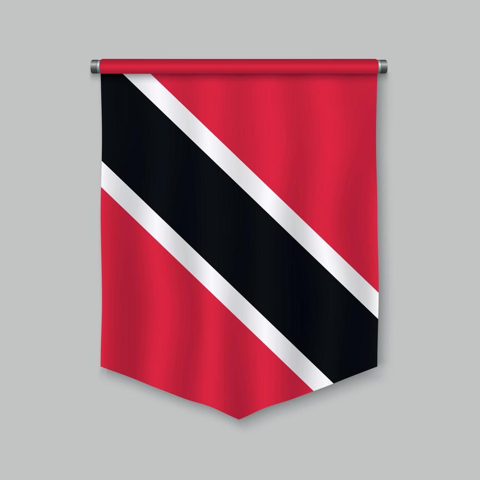 pennant with flag vector