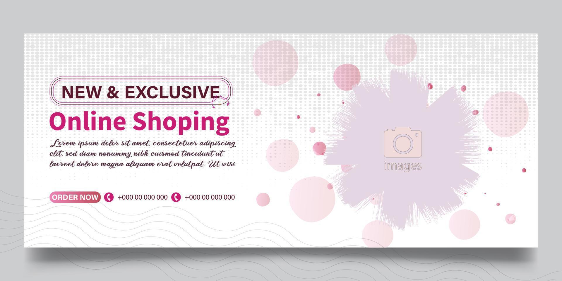 web banner template for business vector