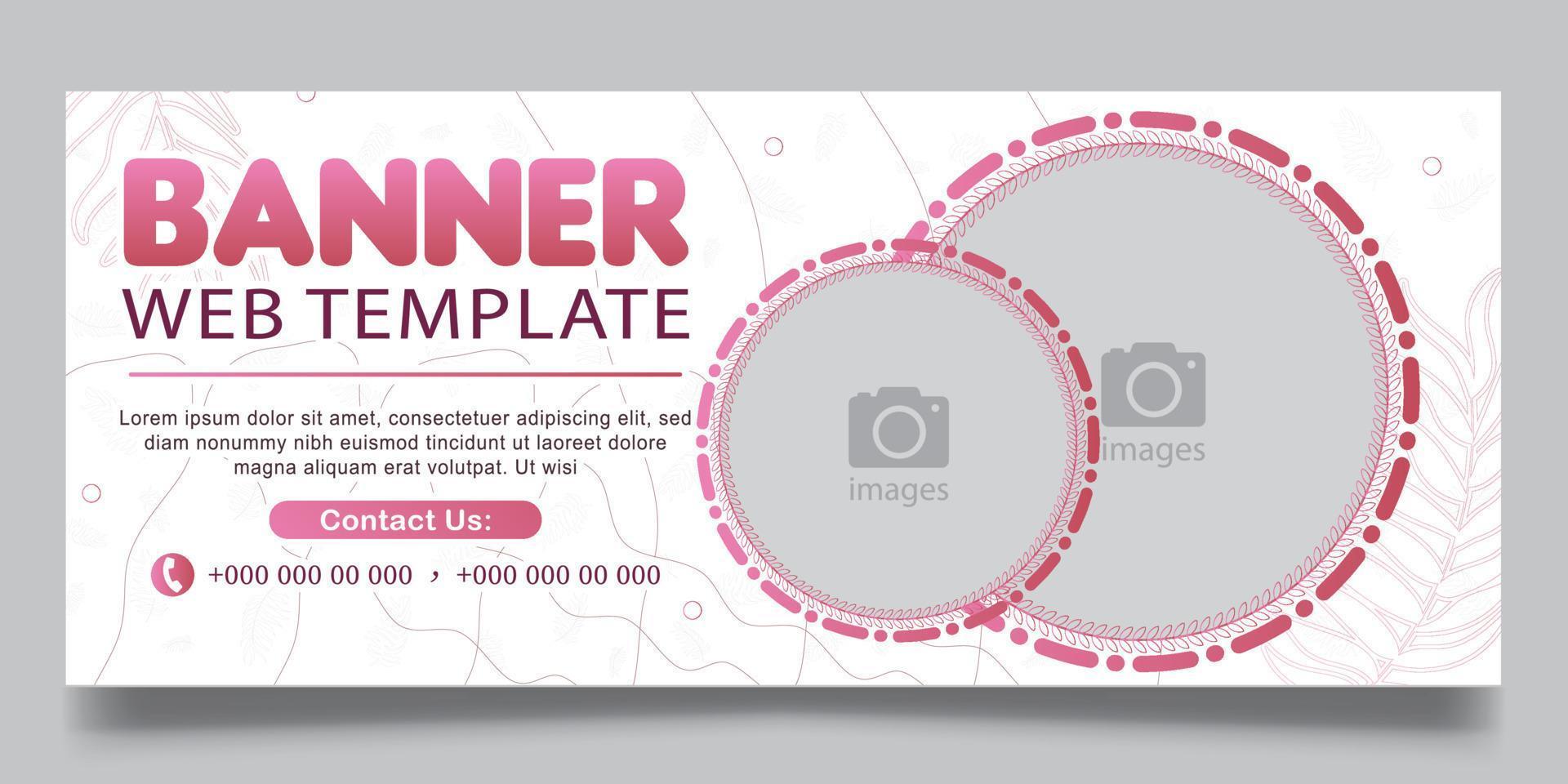 web banner template for business vector