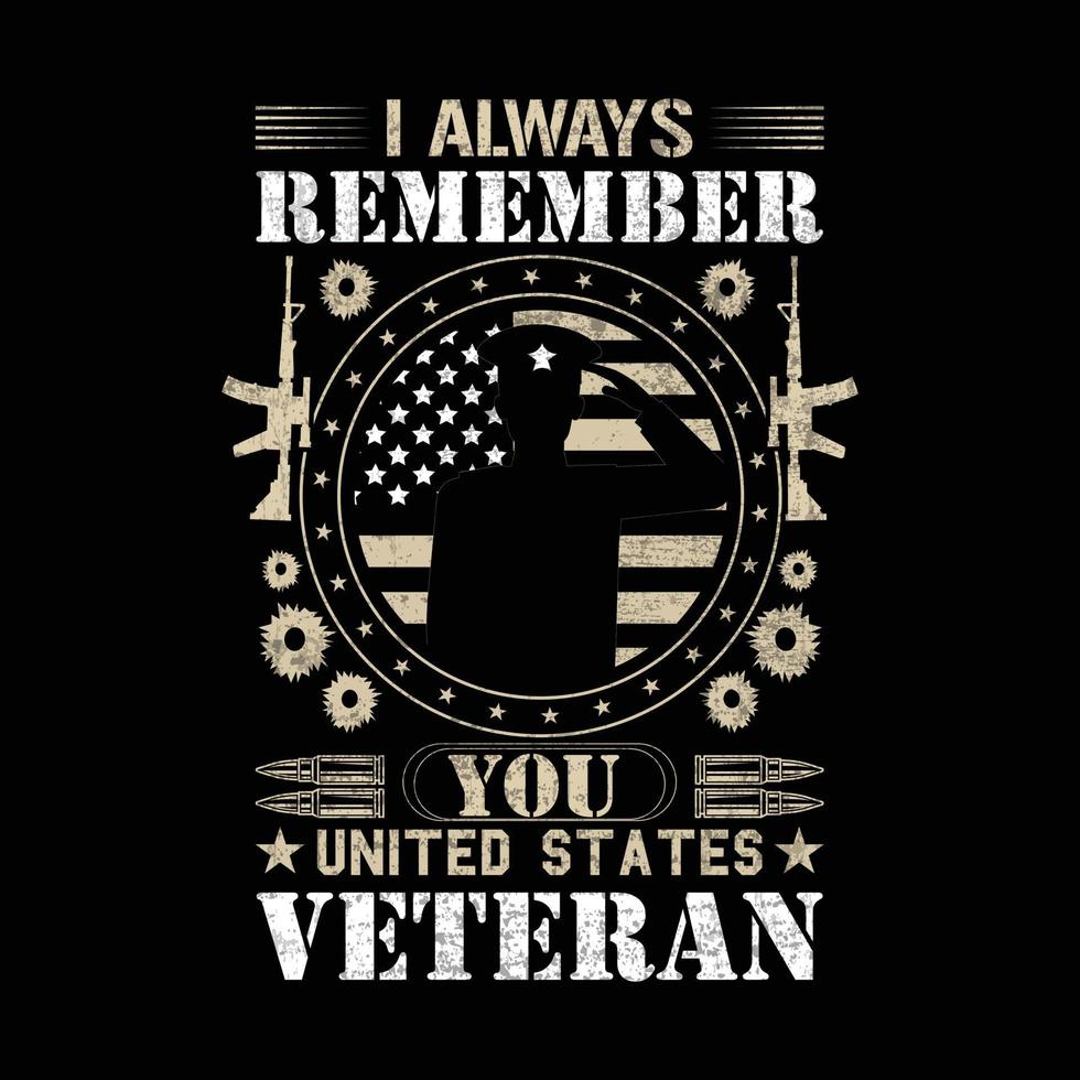 veteran t-shirt design vector