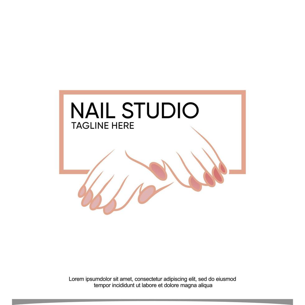 Nail polish vector icon logo design Premium Vector