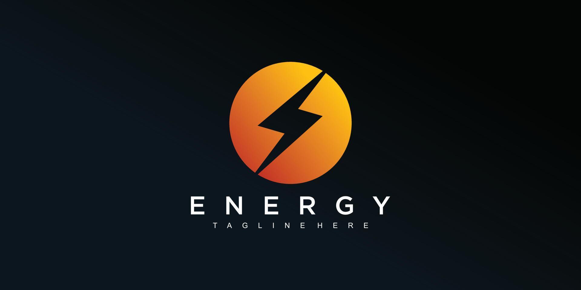 Flash energy logo template electric power thunder logotype Premium Vector